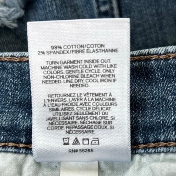 Adorable Express High Waist Embroidered Flowers Stretch Denim Jean Shorts Sz 12 - Picture 8 of 8